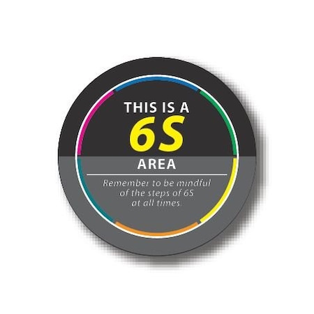 Ergomat 12in CIRCLE SIGNS - This Is A 6S Area DSV-SIGN 144 #1888 -UEN